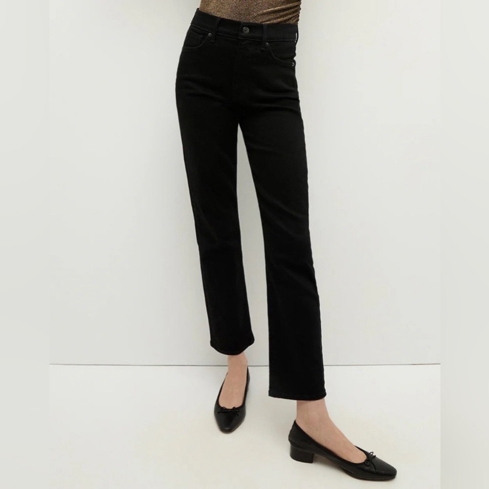 Veronica Beard Ryleigh Slim-Straight Jean in Black Size 28 NWT